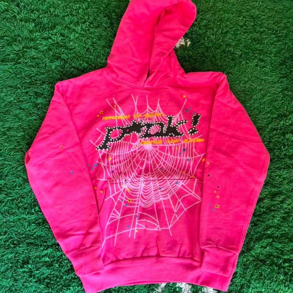 Pink Graphic Hoodie for Men
